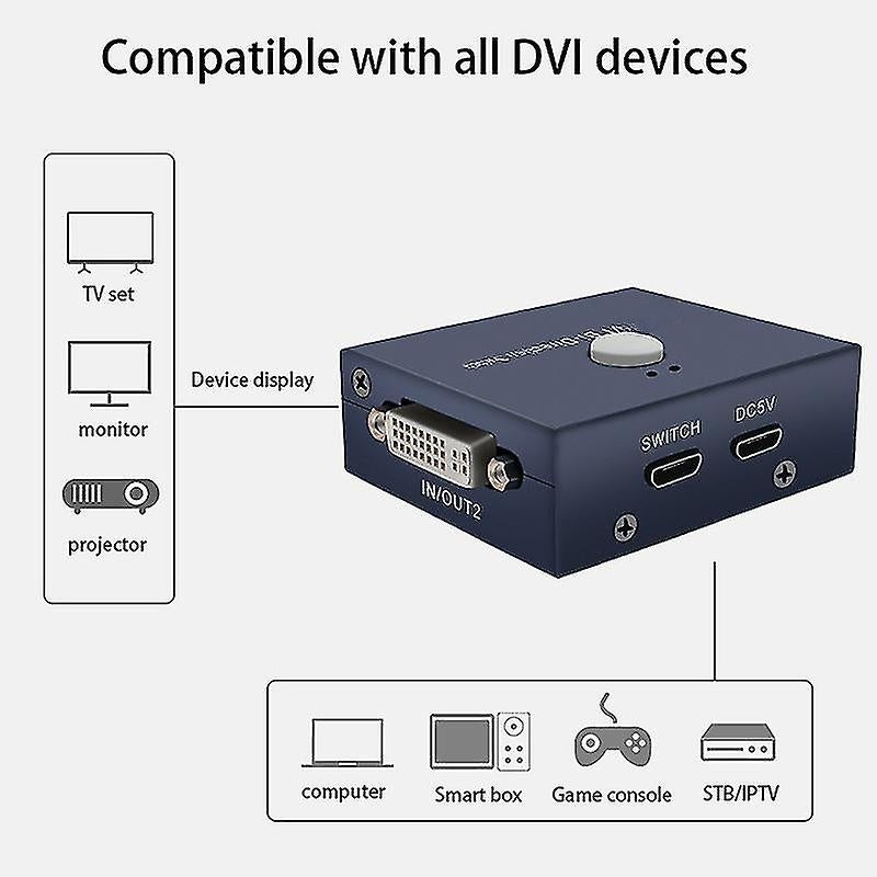 4K HD Video Switcher 3840x2160@30Hz Dual Video Sources with EDID Adaptation - Automatic HDCP Decryption Desktop Switch for Seamless System Safety - Image 4