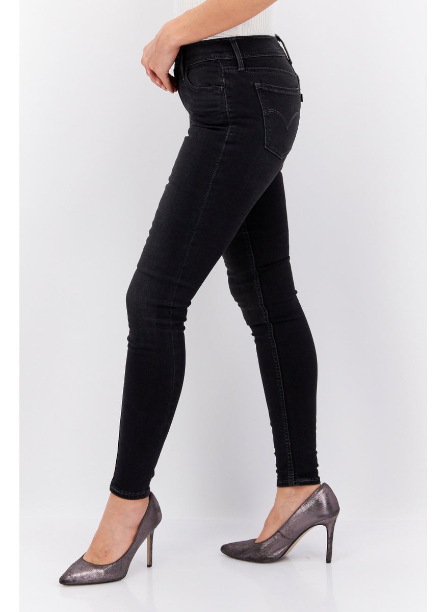 Levi's - Women Skinny Fit Dark Wash Stretchable Jeans, Black - Image 1