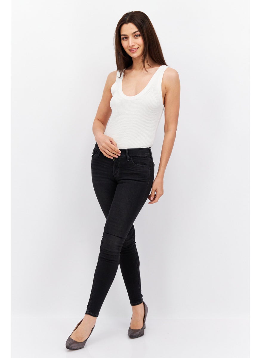 Levi's - Women Skinny Fit Dark Wash Stretchable Jeans, Black - Image 1