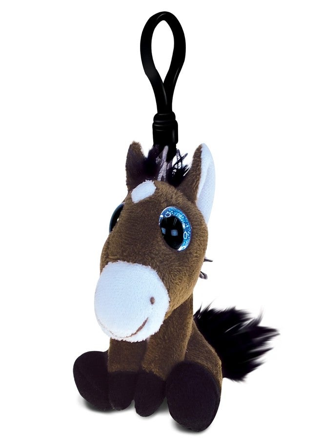 Puzzled DolliBu Big Eyes Horse Stuffed Animal Toy Keychain - Soft Horse Keychain Stuffed Animals Small Charm for Backpack, Handbag and Purse, Perfect Horse Plush Animal Toys for Kids and Adults - 5.75 Inches - Image 1