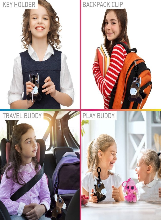 Puzzled DolliBu Big Eyes Horse Stuffed Animal Toy Keychain - Soft Horse Keychain Stuffed Animals Small Charm for Backpack, Handbag and Purse, Perfect Horse Plush Animal Toys for Kids and Adults - 5.75 Inches - Image 3