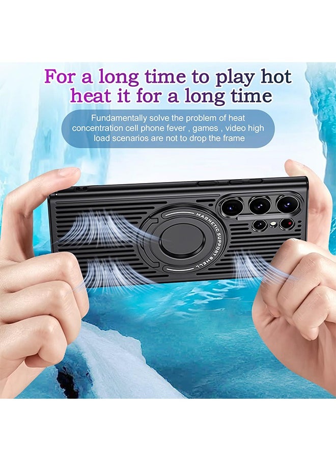 Fazza Samsung S24 Plus Phone Case, Compatible MagSafe Phone, Magnetic Car Phone Case, Drop Resistant TPU Abrasion Resistant PC Case (Black)  - Image 3