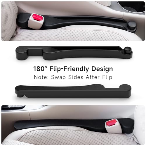 Givifive Car Seat Gap Filler Set of 2, Soft Foam Multifunctional Seat Side Gap Filler with Organizer & Hook Function, 3in1 Gap Stopper Universal Fit Car SUV Truck Fill The Gap Between Seat & Console - Image 5