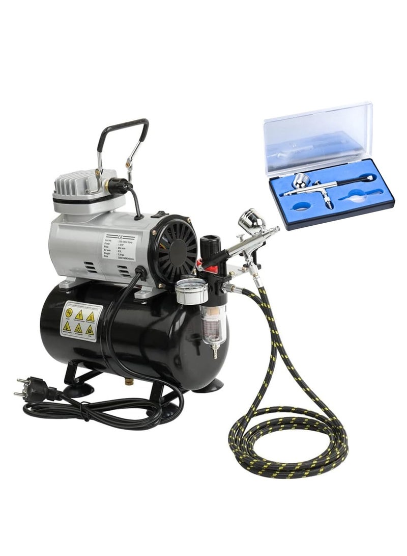 Air Spray Paint Compressor High-efficiency Professional Oil-less Quiet Air Compressor High-pressure Pump Woodwork Air Spray Paint Compressor Blast Pump Set - Image 1