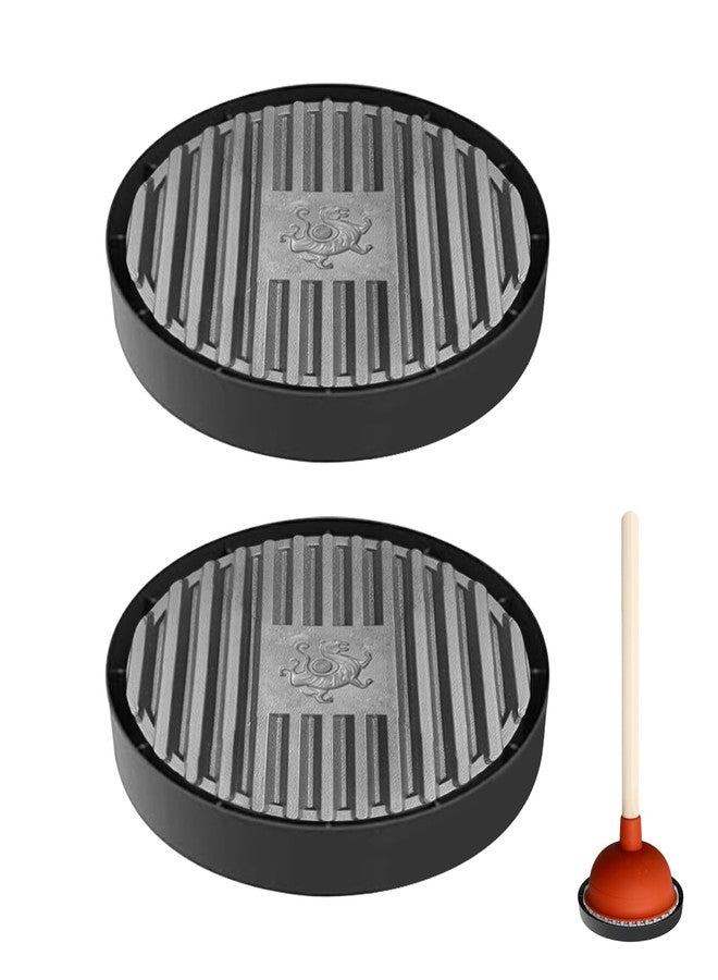 TBTFW Toilet Plunger Holders, 2 Pcs Plunger Tray, Plunger Drip Tray Pads for Toilet Sink, Used for Dries Quickly for Kitchens & Bathrooms - Image 1
