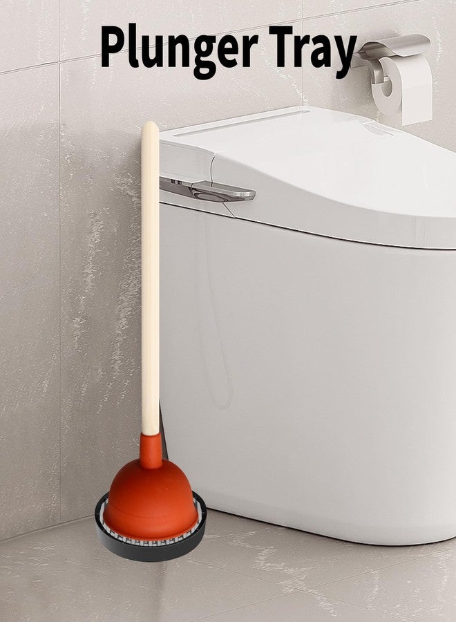 TBTFW Toilet Plunger Holders, 2 Pcs Plunger Tray, Plunger Drip Tray Pads for Toilet Sink, Used for Dries Quickly for Kitchens & Bathrooms - Image 5