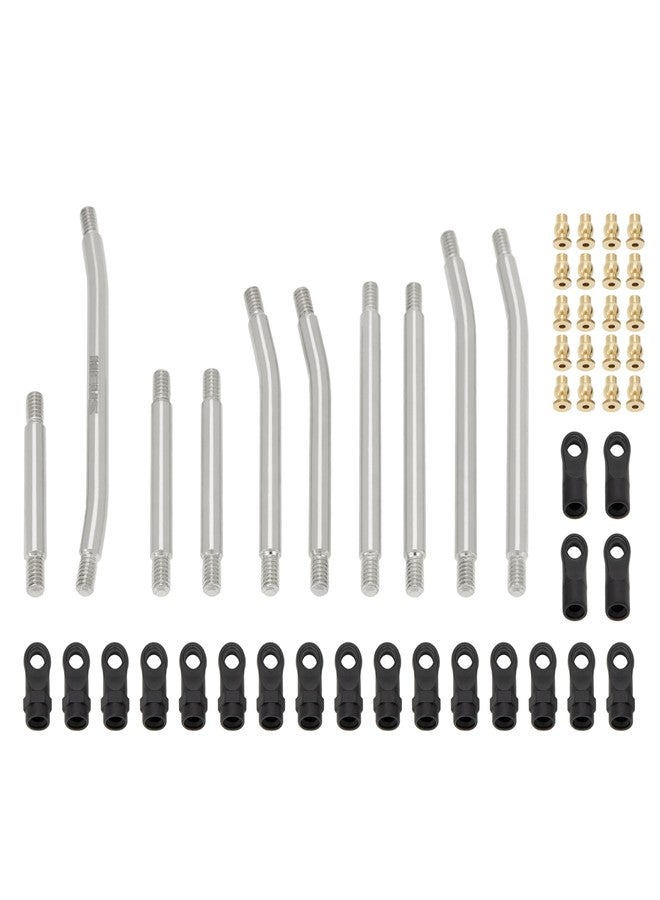 MEUS Racing SCX24 Links High Clearance Chassis Links & Steering Links Set for Axial SCX24 C10 Bronco Wrangler 1/24 RC Crawler, Aluminum - Image 4