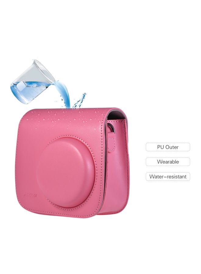 ANDOER Protective Camera Case With Strap For Fujifilm Instax Mini 9/8/8+/8s Pink  - Image 4