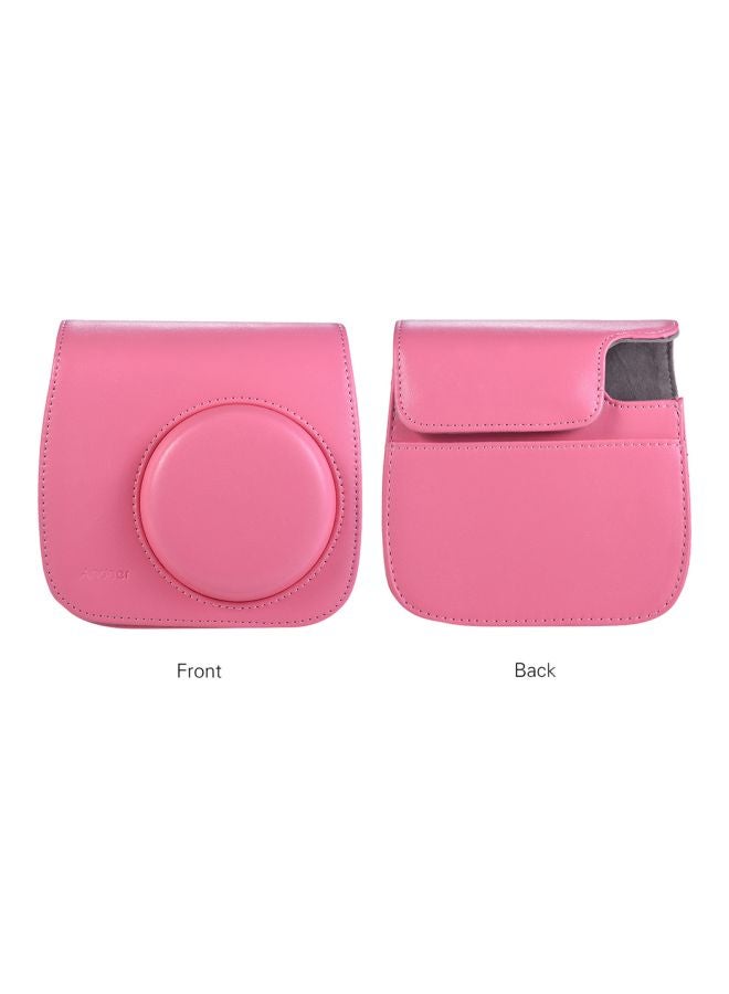ANDOER Protective Camera Case With Strap For Fujifilm Instax Mini 9/8/8+/8s Pink  - Image 5
