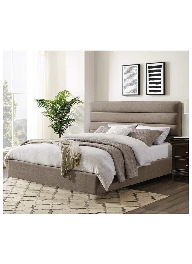Modern Button Tufted Bed Beige 100Cm  - Image 1