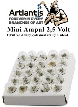 Artlantis Mini Bulb 2.5 Volt 5 Pieces 1 Pack Small Electrical Experiment Bulb 2.5 V School Class Electrical Circuit Experiment Bulb  - Image 2