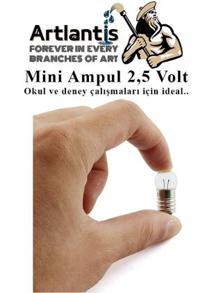 Artlantis Mini Bulb 2.5 Volt 5 Pieces 1 Pack Small Electrical Experiment Bulb 2.5 V School Class Electrical Circuit Experiment Bulb  - Image 3