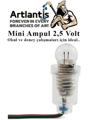 Artlantis Mini Bulb 2.5 Volt 5 Pieces 1 Pack Small Electrical Experiment Bulb 2.5 V School Class Electrical Circuit Experiment Bulb  - Image 4