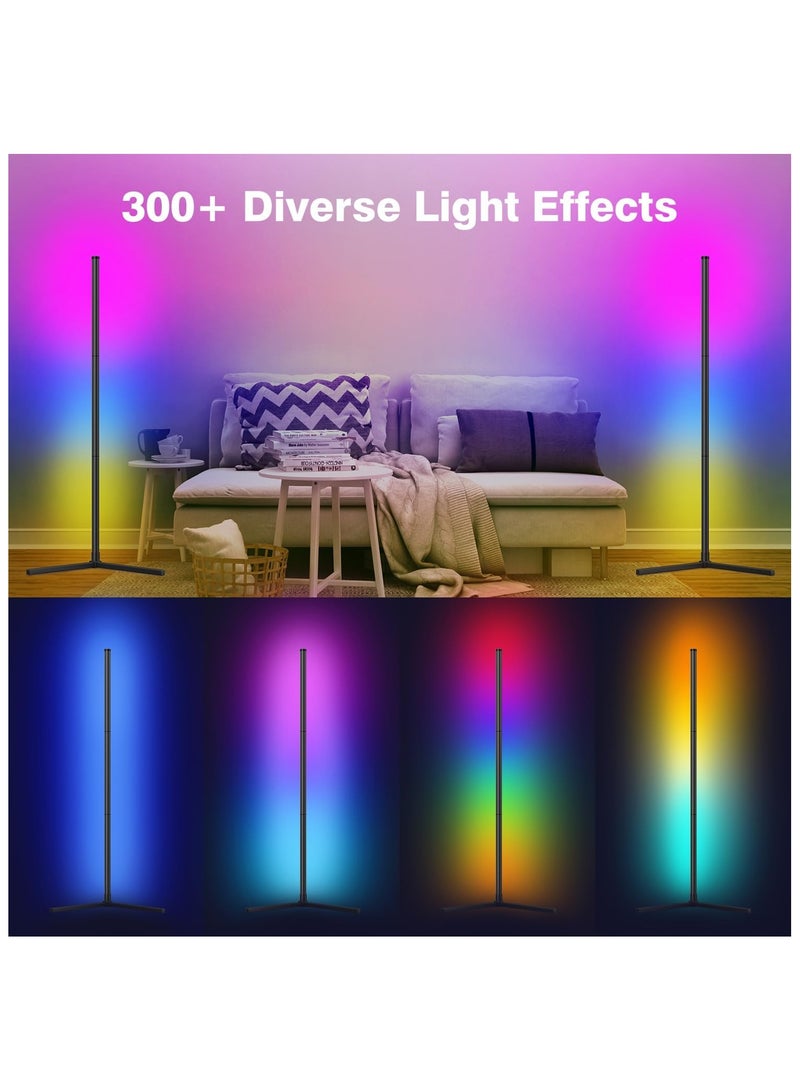 NNEWVANTE LED Corner Lamp, RGB Corner Floor Lamp with APP and Remote Control, 16 Million Colors & 68+ Scene Color Changing Ambience Light with Music Sync for Living Room, Bedroom, Gaming Room - Image 4