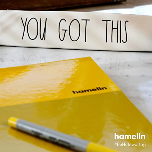 Hamelin, Spiral Notebook, 8.5x11in, College Ruled, Hardcover, 90shts/180 Pages, 3 Subject Notebook, SUNSHINE Yellow - Image 4