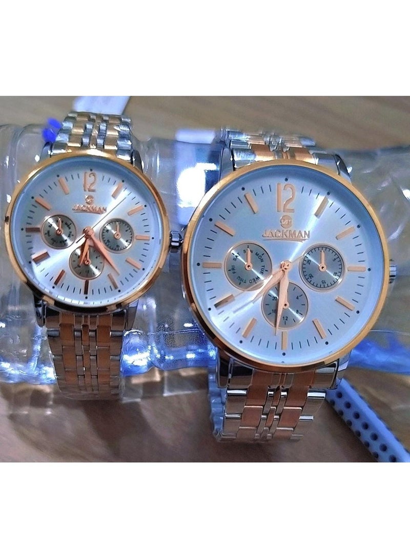 جاكمان طقم ساعات جاكمان للأزواج – أناقة خالدة لشخصين - Image 3