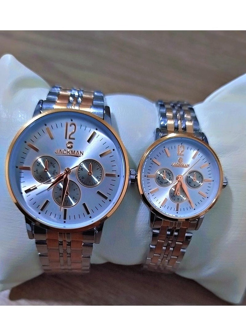جاكمان طقم ساعات جاكمان للأزواج – أناقة خالدة لشخصين - Image 2