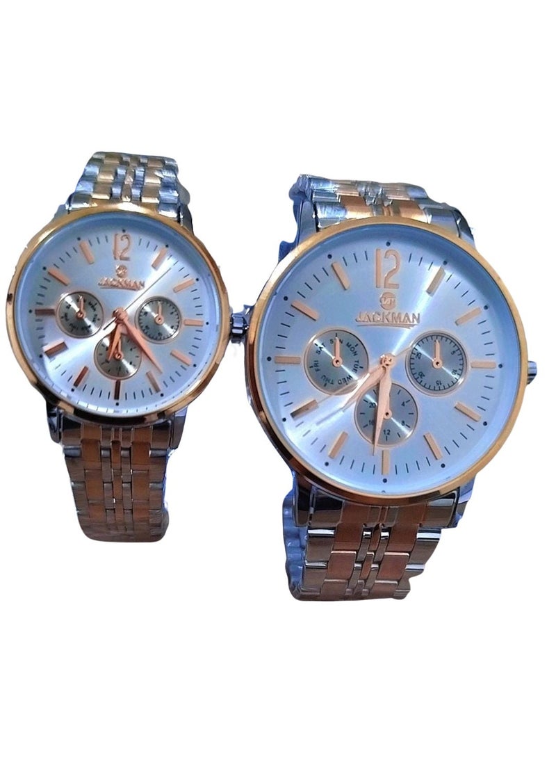 جاكمان طقم ساعات جاكمان للأزواج – أناقة خالدة لشخصين - Image 1