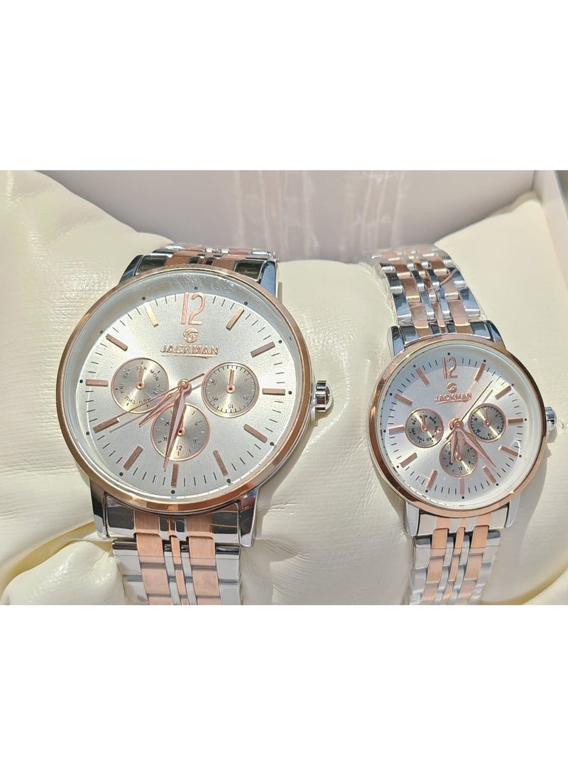 جاكمان طقم ساعات جاكمان للأزواج – أناقة خالدة لشخصين - Image 4