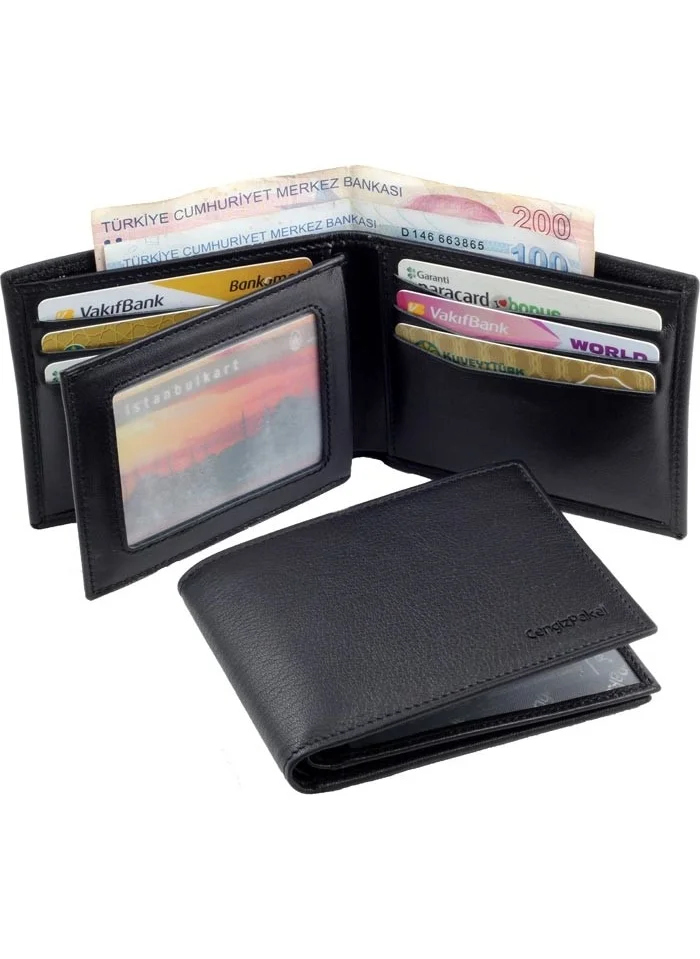Cengiz Pakel Real Leather Black Men's Wallet