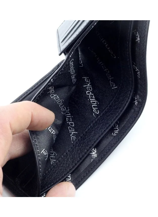 Cengiz Pakel Real Leather Black Men's Wallet