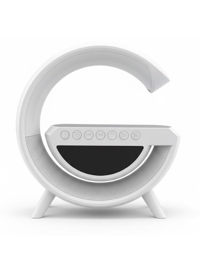 3 in 1 Wireless Charging Speaker BT3401 , RGB Light Table Lamp with Bluetooth Speaker, Wireless Charging Pad, FM Radio, AUX/USB Inputs & MicroSD Support , Perfect for Home, Office & Aesthetic Room Décor - Image 3