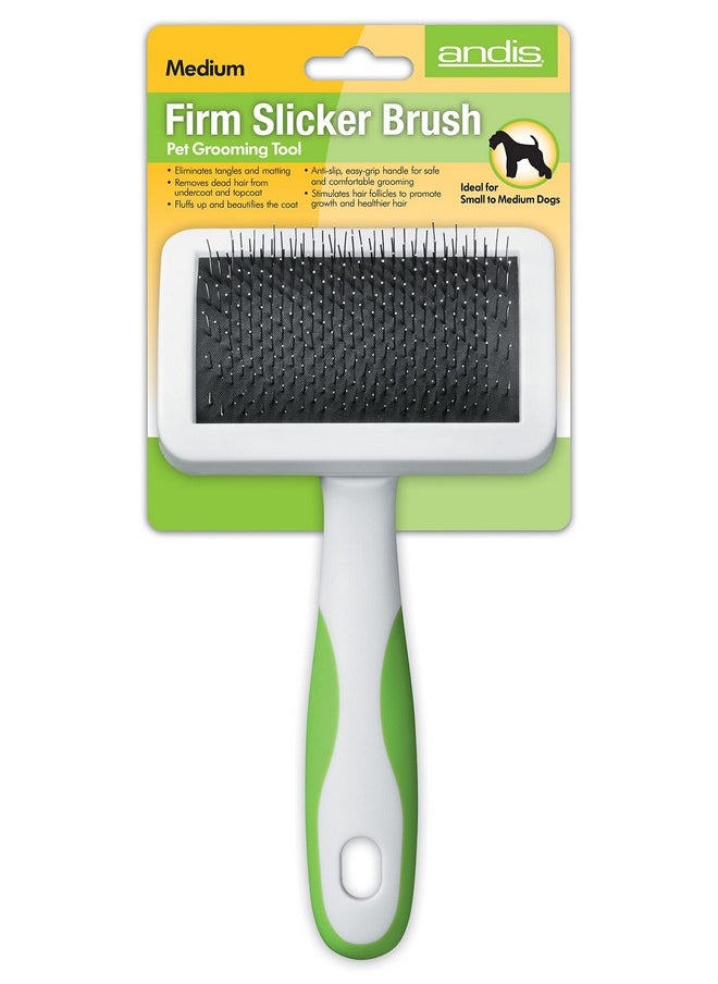 andis - Pet Grooming Standard Self-Cleaning Slicker Brush For Dogs, Helps To Remove Knots And Tangles, - Image 1