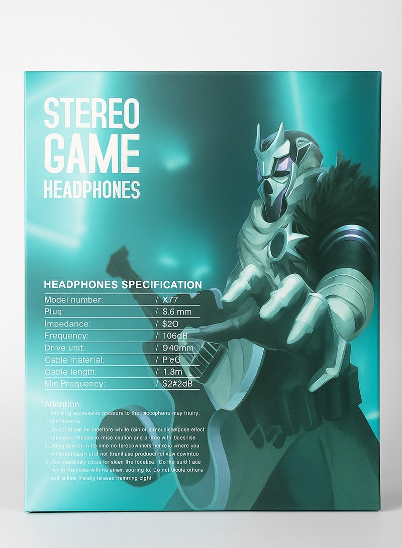 GAME X77 Gaming Stereo Headphones, Compatible with PC/PS4/Xbox One/Mobile, for Games and Movies - Image 2