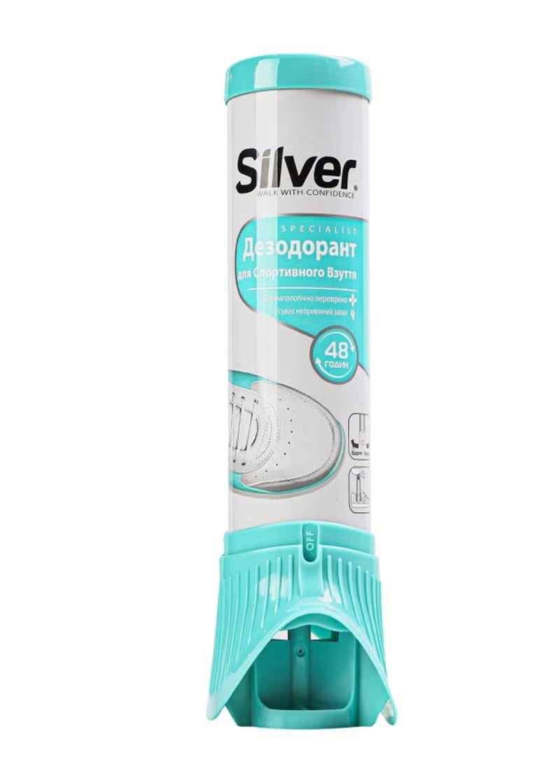 Silver Shoe Sneaker Deodorizer Spray, Freshens and Neutralizes Odor From Sneakers Shoes, Boots, Gym Bags & More 100ml - Image 2