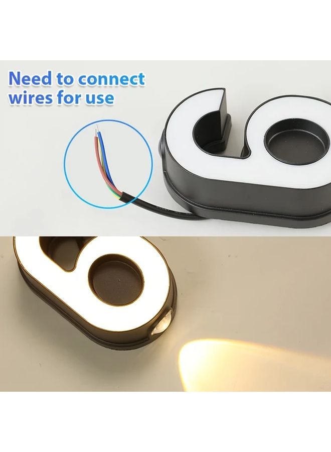 Modern Floating House Numbers 6 Inch Light Up Address Sign Black Aluminum - Image 4