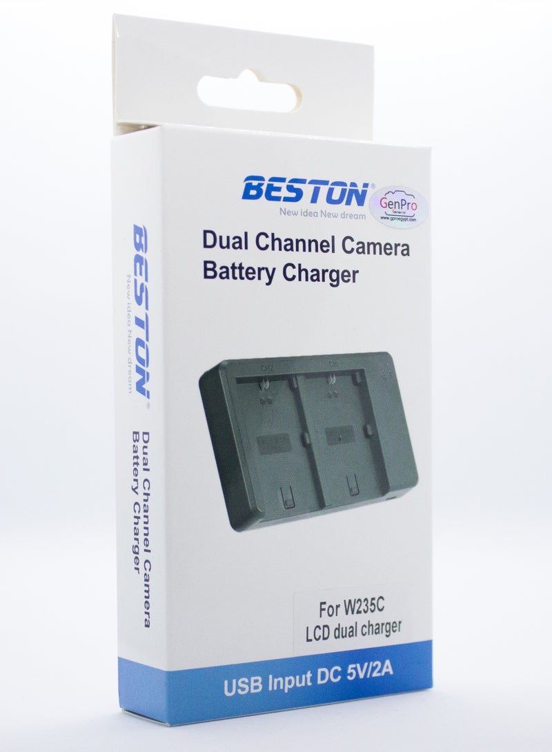 BESTON BESTON W235C LCD Dual USB Charger (Micro USB Type-C) for Fujifilm Camera Battery NP-W235c - Image 5