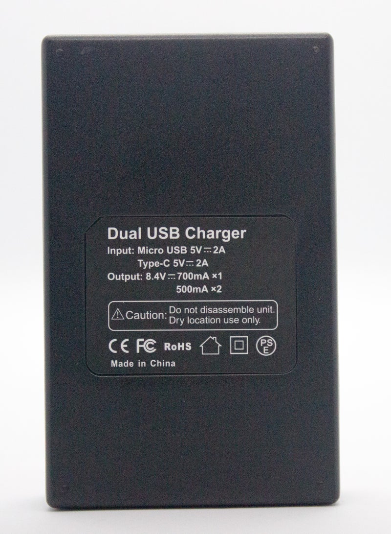 BESTON BESTON W235C LCD Dual USB Charger (Micro USB Type-C) for Fujifilm Camera Battery NP-W235c - Image 4
