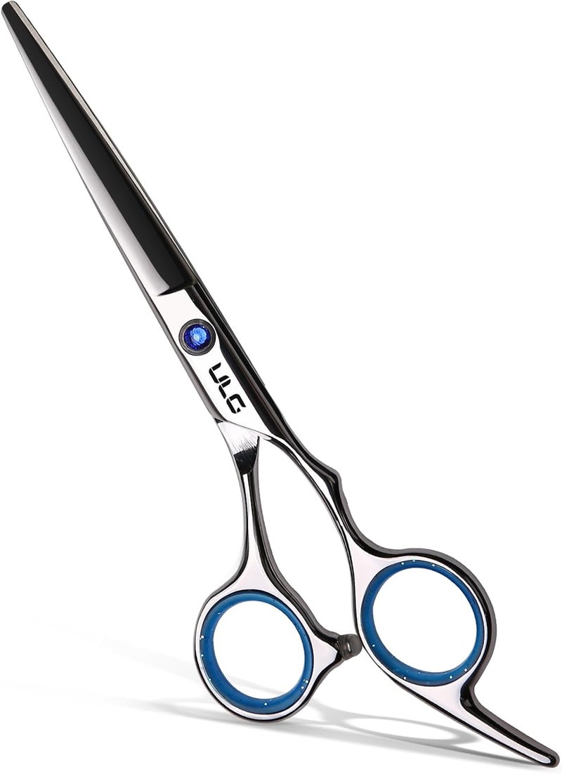 ULG Hair Cutting Scissors, ULG Professional Hair Scissors 5.5 inch Right-Hand Razor Edge Barber Shears Salon Hair Cutting Shears Made of Japanese Stainless Steel, Hand Sharpened Blue - Image 1