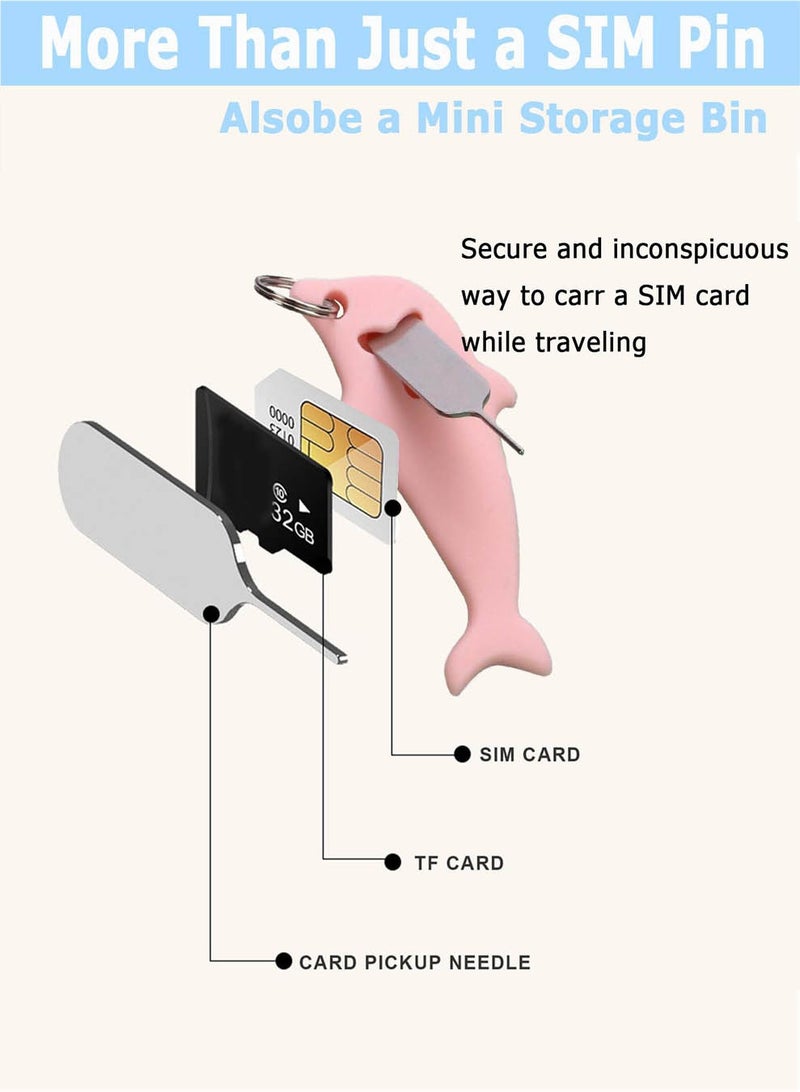 HEADVANA 4 قطع دبوس إخراج شريحة SIM، أداة إزالة شريحة SIM، مجموعة أدوات بطاقة دبوس شريحة SIM سيليكون لطيف للهاتف المحمول والتابلت - Image 2