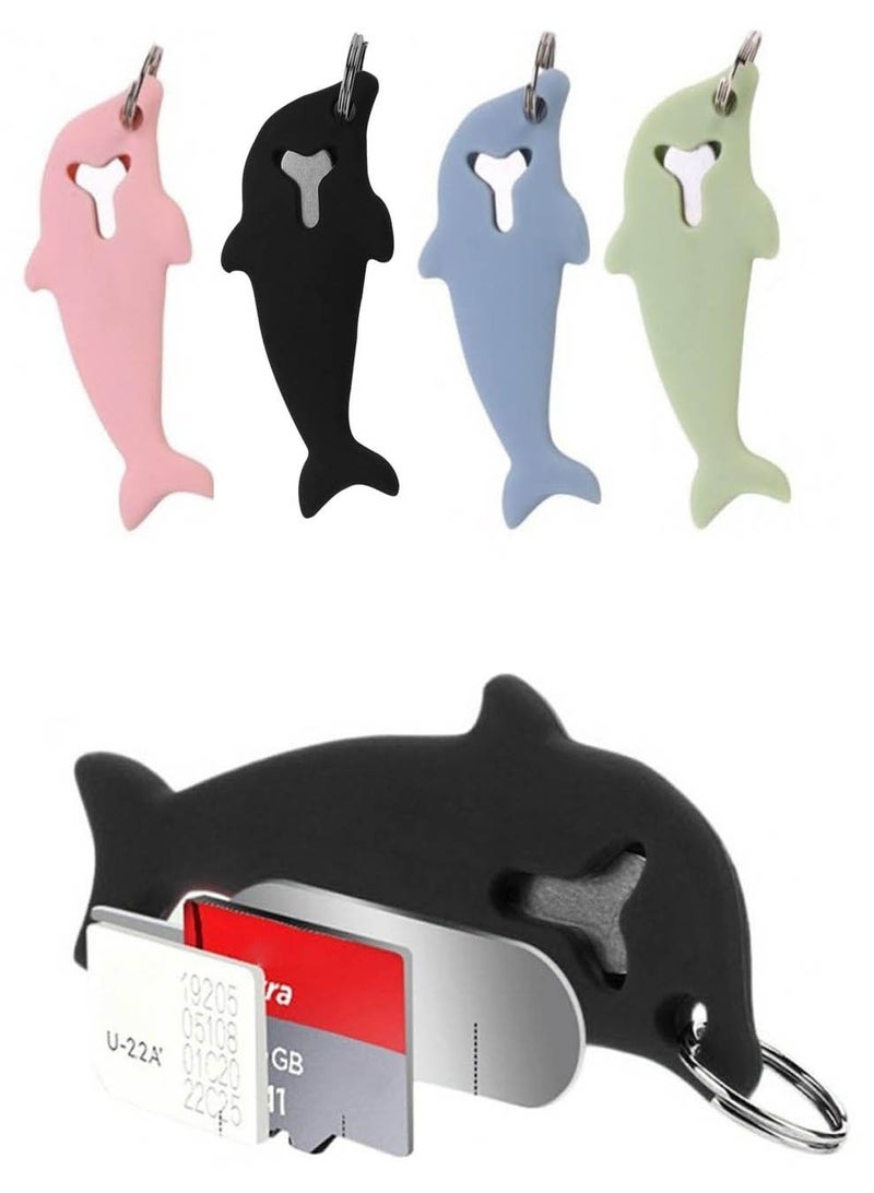 HEADVANA 4 قطع دبوس إخراج شريحة SIM، أداة إزالة شريحة SIM، مجموعة أدوات بطاقة دبوس شريحة SIM سيليكون لطيف للهاتف المحمول والتابلت - Image 1