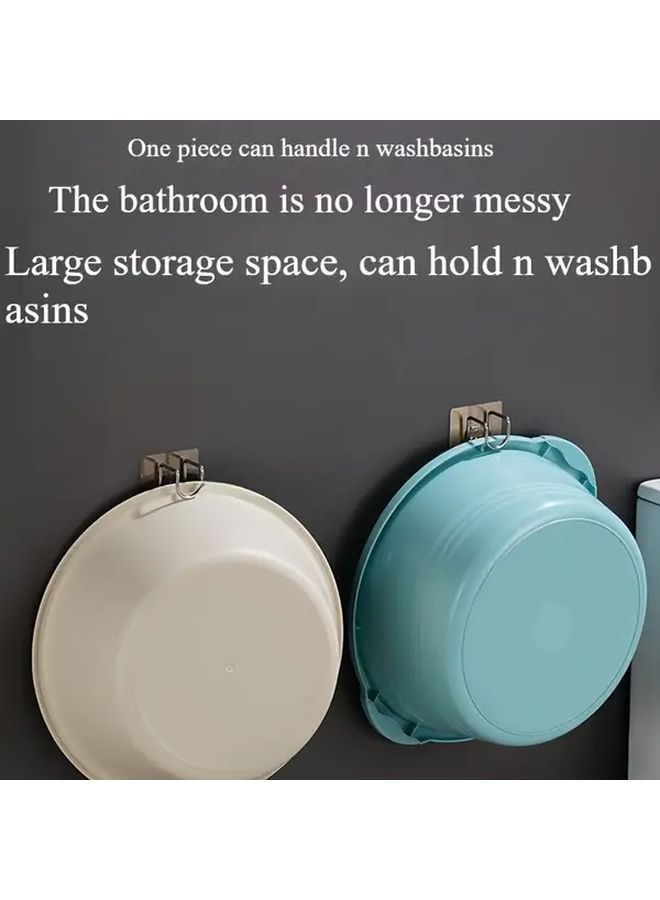 Stainless Steel Collapsible Basin Hooks Wall Mounted Storage Rack 1pc - Image 3