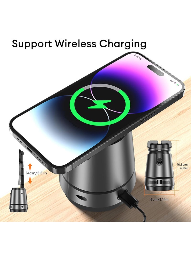 Eworld Auto Face Tracking Tripod 360° Rotation with Phone Holder Stand, Smart AI Facial Recognition, Gesture & Remote Control, Wireless Charging, Rechargeable for Live Streaming, TikTok, Video - Image 5