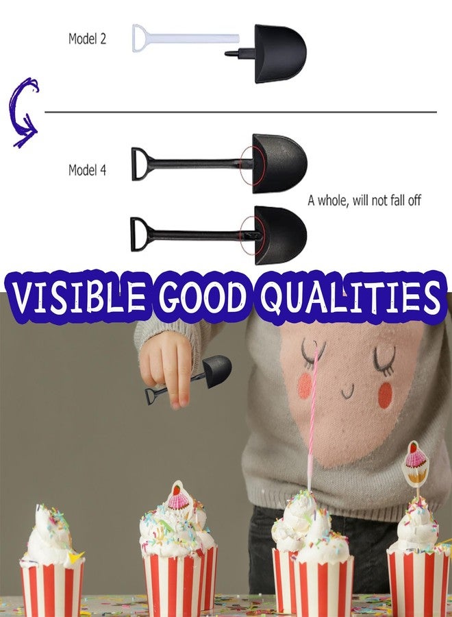 OaaXbbECco Novelty Mini Shovel Shape Spoons Cute Disposable Plastic Dessert Spoons (50) - Image 3
