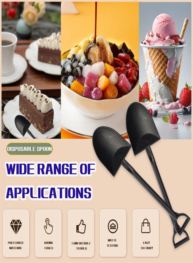 OaaXbbECco Novelty Mini Shovel Shape Spoons Cute Disposable Plastic Dessert Spoons (50) - Image 4