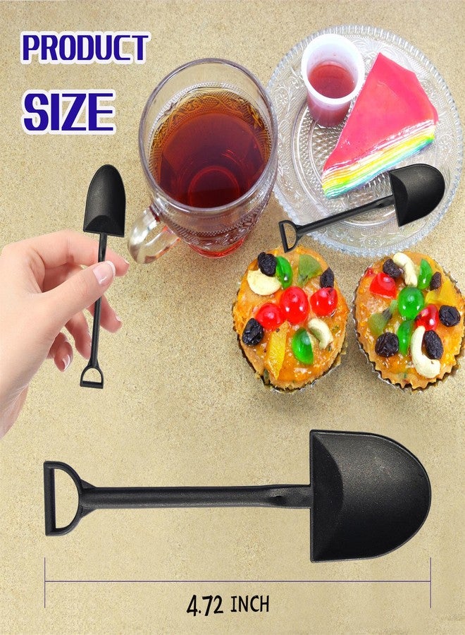 OaaXbbECco Novelty Mini Shovel Shape Spoons Cute Disposable Plastic Dessert Spoons (50) - Image 5
