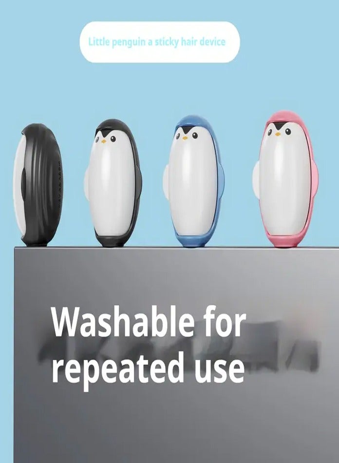 FEND Cute Penguin Washable Cloth Lint Remover - Gentle & Effective for All Clothes, 2pcs (Blue & Pink), Reusable & Eco-Friendly  - Image 4