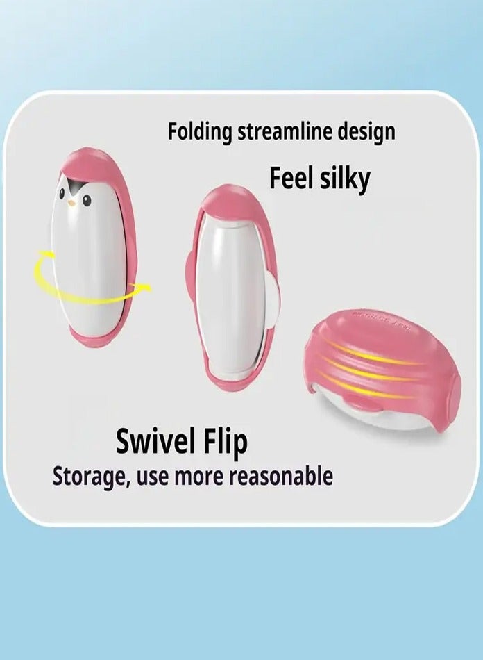 FEND Cute Penguin Washable Cloth Lint Remover - Gentle & Effective for All Clothes, 2pcs (Blue & Pink), Reusable & Eco-Friendly  - Image 3