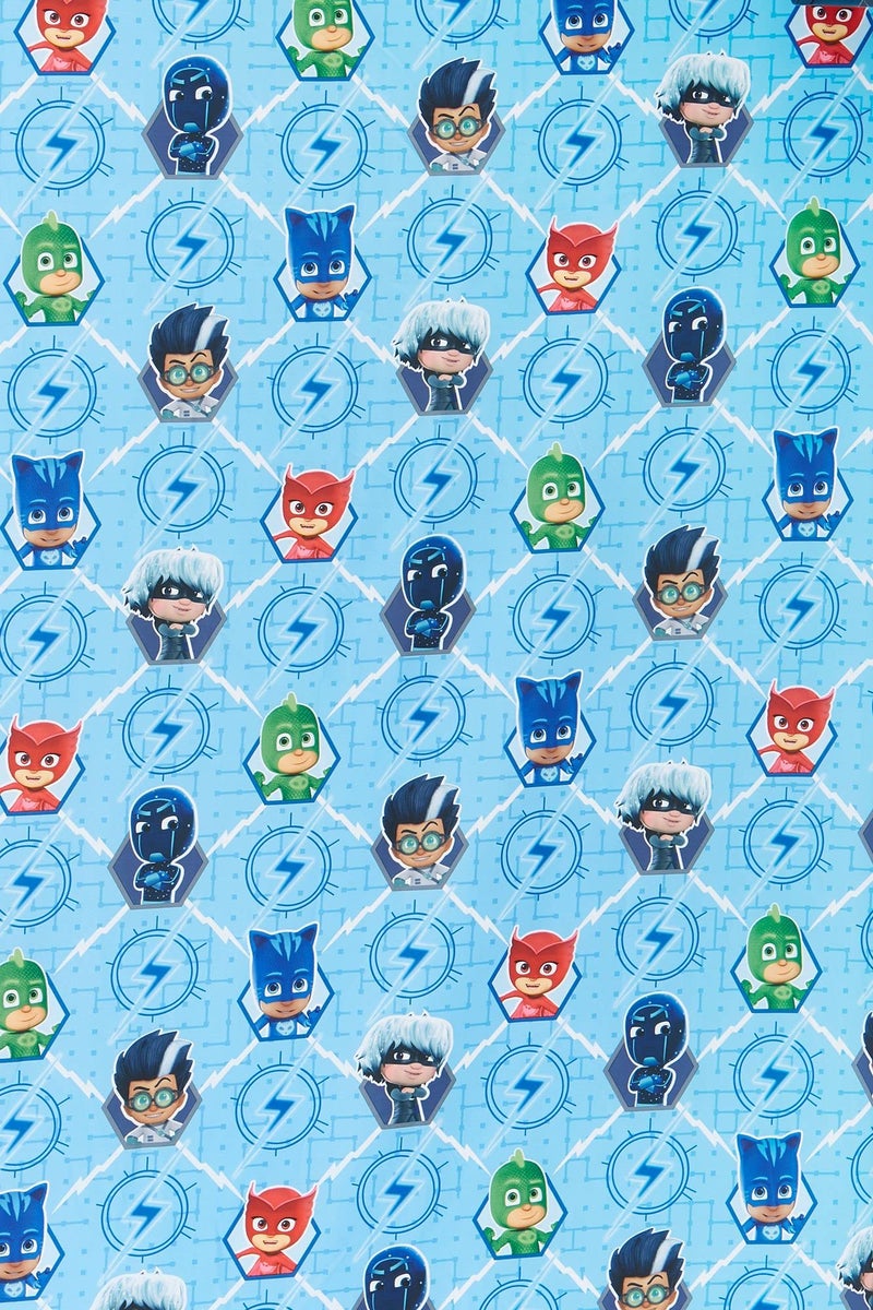 PJMASKS مجموعة بيجاما ماسك 4 قطع لتجهيز سرير الأطفال - تشمل لحاف، مجموعة شراشف - ملائمة وعلوية + وسادة قابلة للعكس لسرير الأولاد، أزرق - Image 5