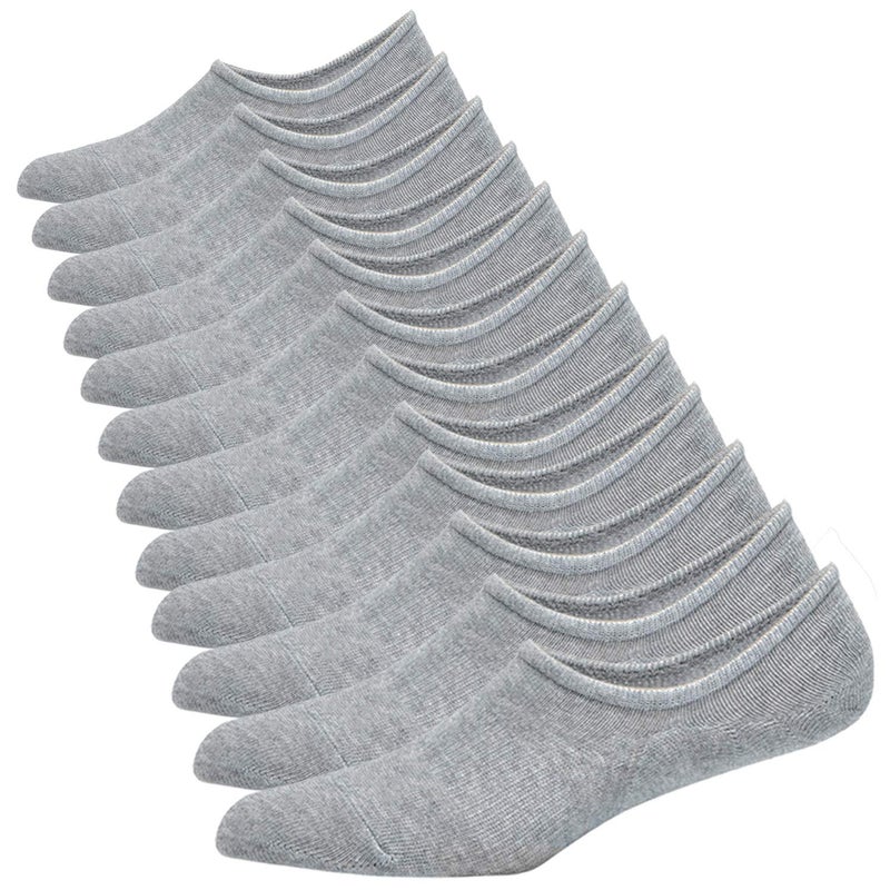 JORMATT 6 Pairs Men No Show Low Cut Socks Non-Slip Women Athletic Sneaker Socks Comfort Cotton Casual Invisible Socks, men shoe size 13-15 - Image 1
