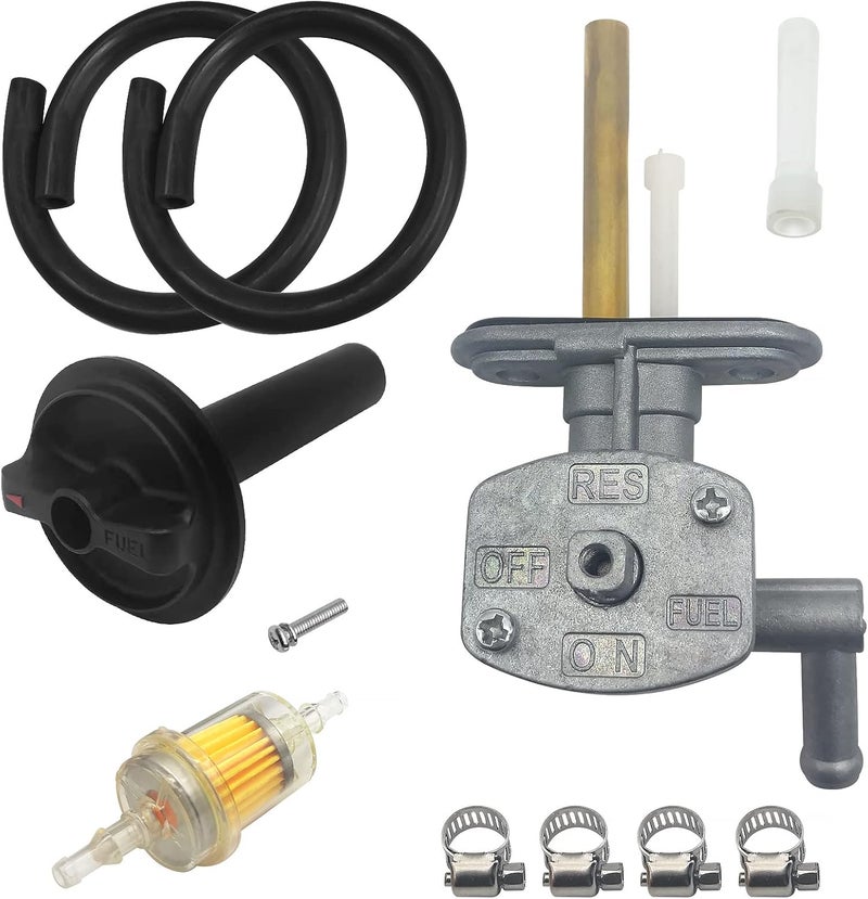 M MATI Fuel Cock Assy & Lever Replacement for Kawasaki Prairie 360 KVF360 2003-2013 Prairie 400 KVF400 1997-1998 51023-1402&92077-1098, Fuel Tank Switch Valve Part - Image 1