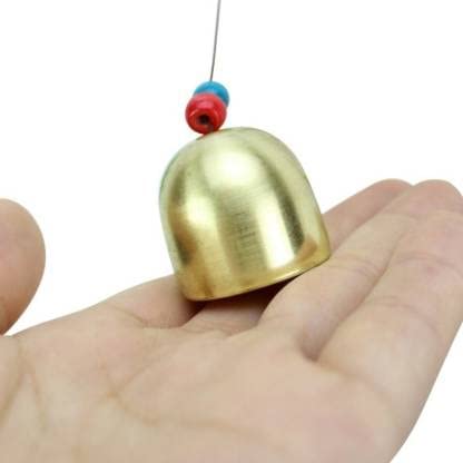 QWICK CLICK Brass Dream Catcher Wind Chimes for Balcony Home Decoration Positive Energy Fengshui Hanging Bell with Sound Bell Kids Room Loves Gift Feng Shui Wood Windchime (14 inch, Gold) - Image 2