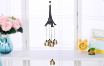 QWICK CLICK Brass Dream Catcher Wind Chimes for Balcony Home Decoration Positive Energy Fengshui Hanging Bell with Sound Bell Kids Room Loves Gift Feng Shui Wood Windchime (14 inch, Gold) - Image 1