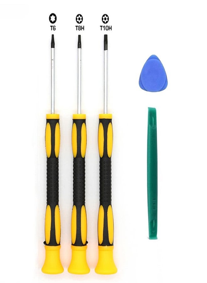 Fongmore T6 T8H T10H with Hole Security Torx Screwdriver Set for Xbox One 360 Controller PS3 PS4 Repair Tool Kit with Safe Prying Spudger - Image 1