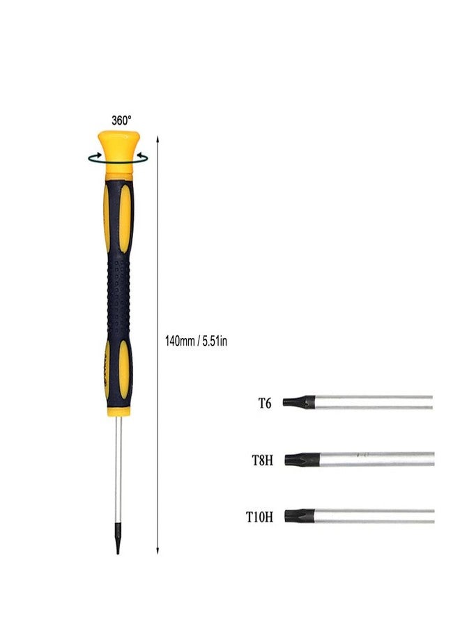 Fongmore T6 T8H T10H with Hole Security Torx Screwdriver Set for Xbox One 360 Controller PS3 PS4 Repair Tool Kit with Safe Prying Spudger - Image 3