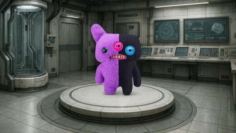 Fuggler Misfit Monsters 23 cm Series 1 by Zuru, Funny Ugly Monster Plush Toy (Reeko & Annoyed Alien - Purple & Black) - Image 5